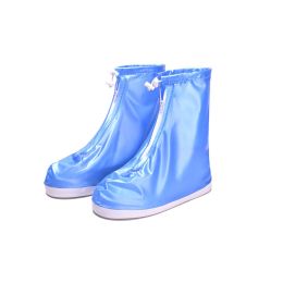 Rain Shoe Covers, Waterproof Shoe Covers for Men Women, Reusable Galoshes Overshoes (Color: Blue, size: M)