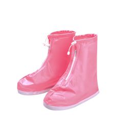 Rain Shoe Covers, Waterproof Shoe Covers for Men Women, Reusable Galoshes Overshoes (Color: Pink, size: M)