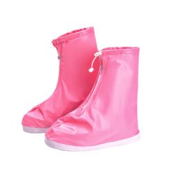 Rain Shoe Covers, Waterproof Shoe Covers for Men Women, Reusable Galoshes Overshoes (Color: Pink, size: 2XL)